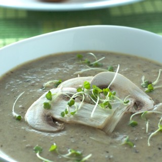 Fresh and dried mushrooms are used to make this Creamy Multiple Mushroom Soup. Thick, rich and earthy, perfect as an appetizer or main dish paired with some great bread. | homemadeandyummy.com