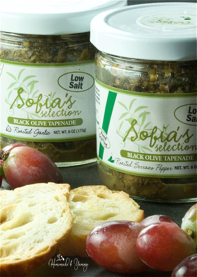 Sofia's Selection Tapenade is hand crafted in small batches. Low in salt, all natural and packed with robust savoury and spicy flavours. | homemadeandyummy.com