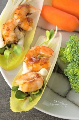 Easy Healthy Spicy Sweet Shrimp in Endive Cups are perfect for getting back on track to nutritious, healthy eating. Quick & easy for a fast, tasty dinner.| homemadeandyummy.com