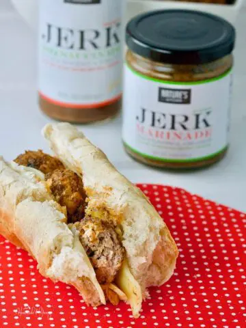 Double Jerk Turkey Meatball Sub made with Nature’s Kitchen seasonings is a wild flavour explosion in your mouth. Your taste buds will be doing back flips. #SPONSORED| homemadeandyummy.com