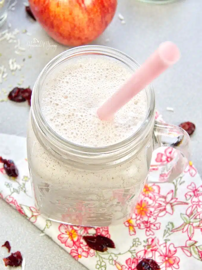 Cottage Cheese Protein shake in a glass.