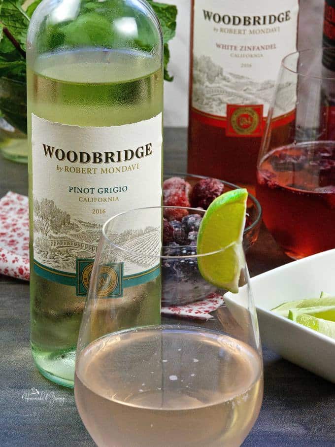 Wine Spritzer made with Pinot Grigio Woodbridge by Robert Mondavi Wines.