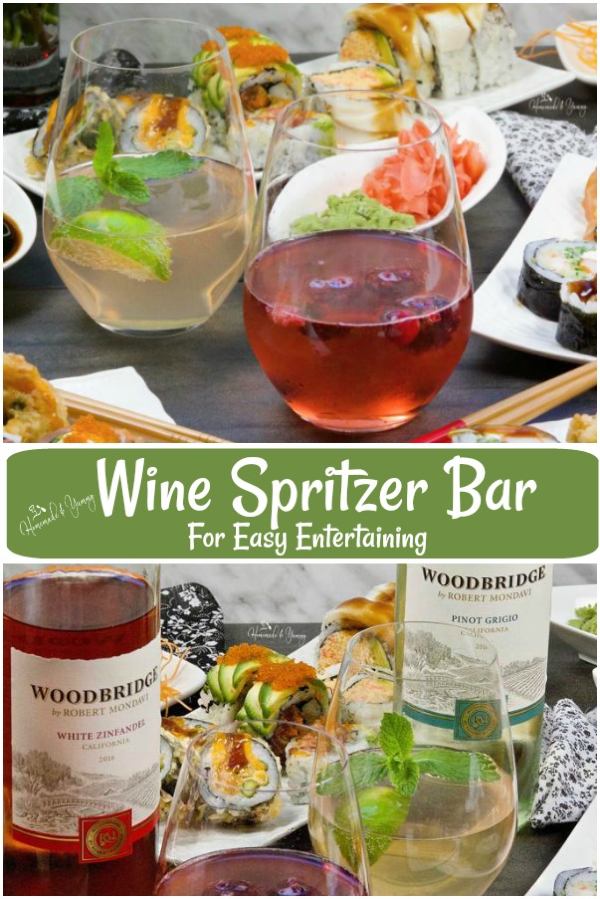 Wine Spritzer Bar For Easy Entertaining Pin Image