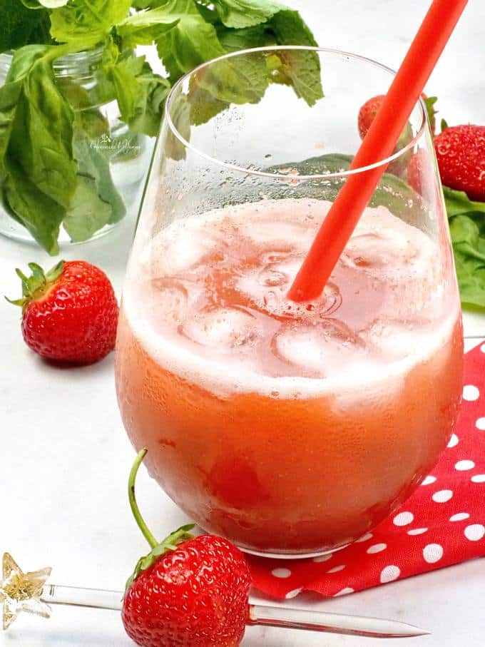 Summer cocktail made with strawberries and tequila.