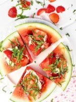 Watermelon Pizza Easy Fruit Dessert perfect for summer eating.