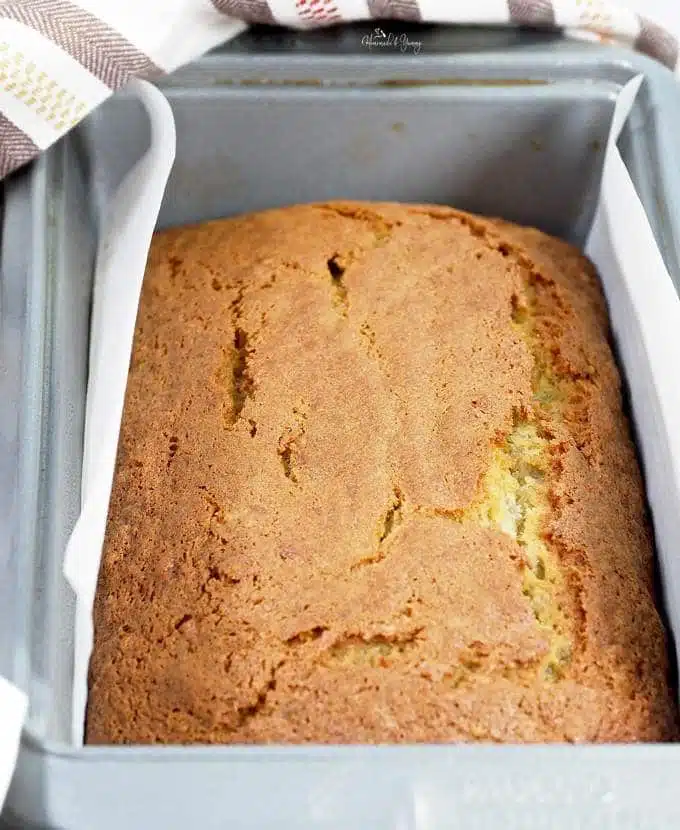Warm banana bread right out of the oven