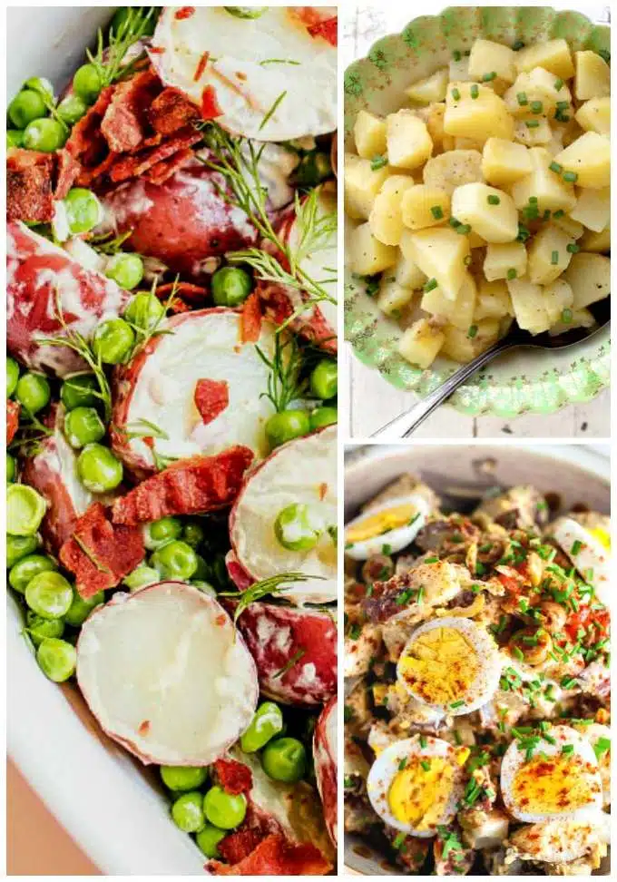 Collage of International Potato Salads