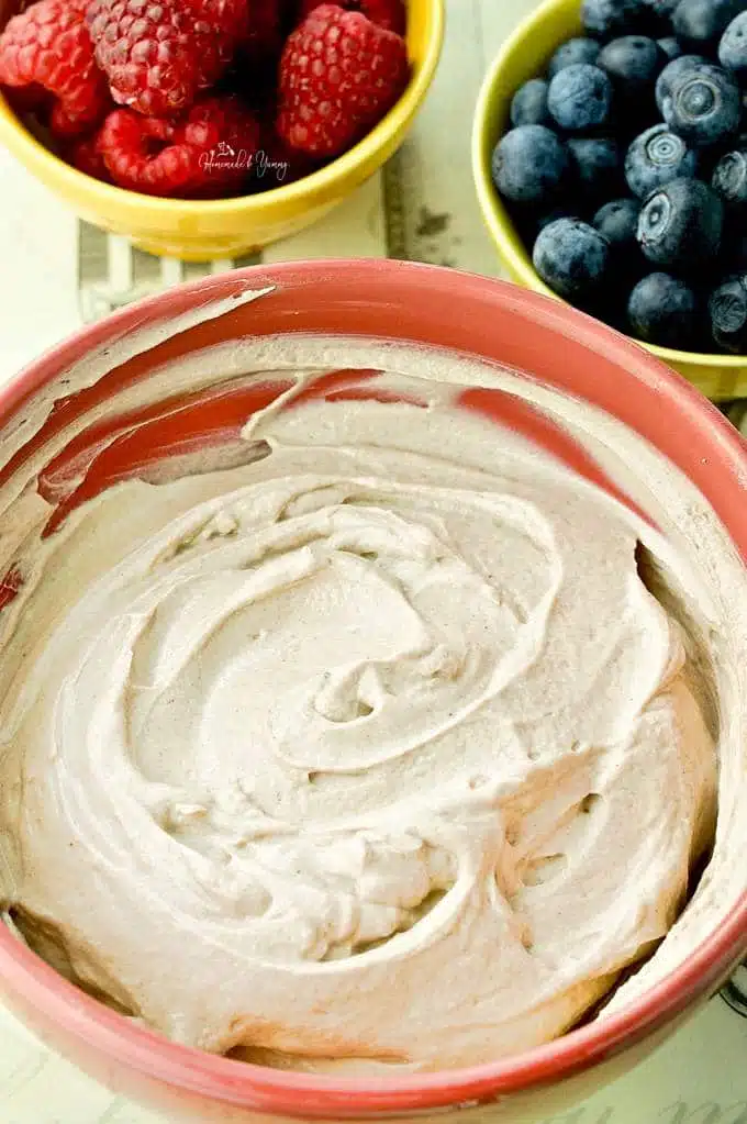 A bowl of creamy mocha yogurt