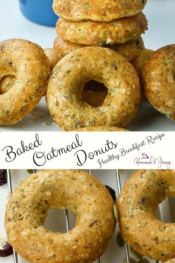 Baked Oatmeal Donuts Pin Image (1 of 2)
