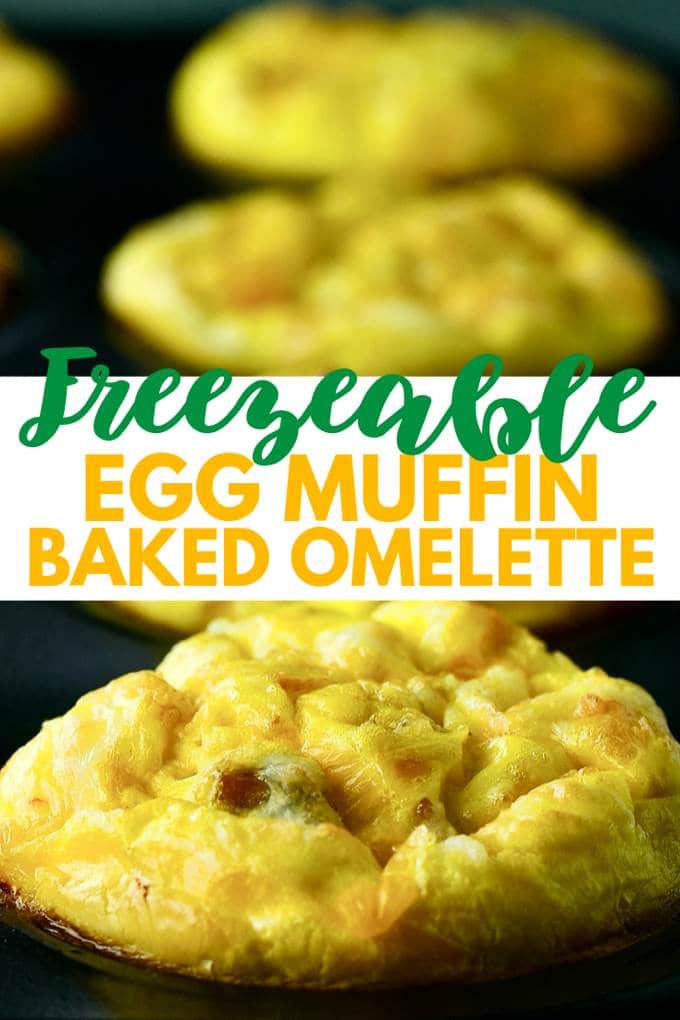 Freezable Egg Muffin Baked Omelette Pin Image