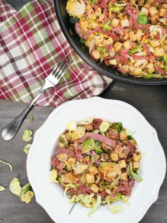 One skillet potatoes and corned beef