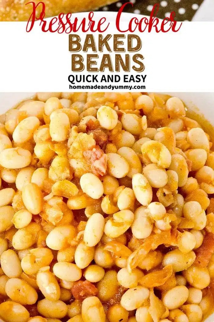 Pressure Cooker Baked Beans Pin Image