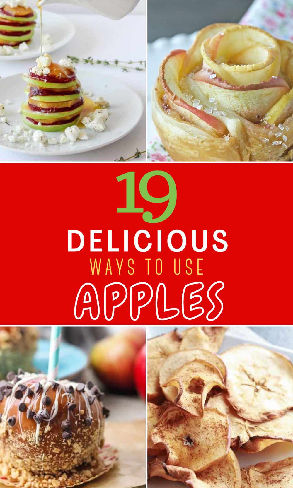 19 Delicious Ways To Use Apples collage image.