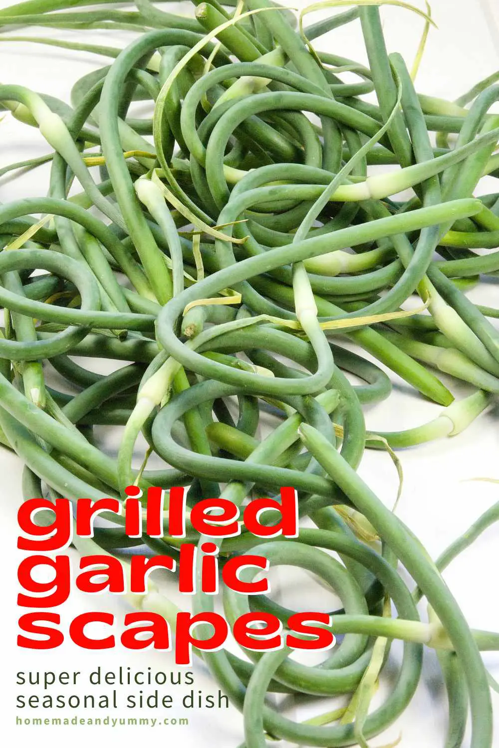 Grilled Garlic Scapes Pin