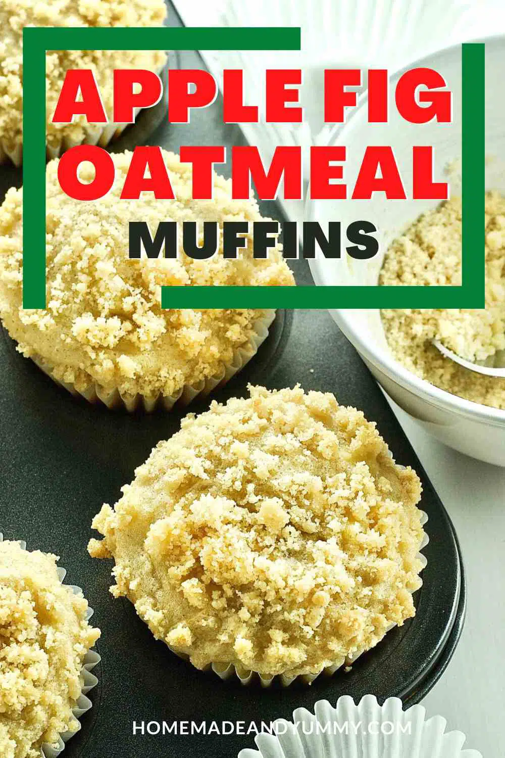 Apple Oatmeal and Fig Muffins Pin