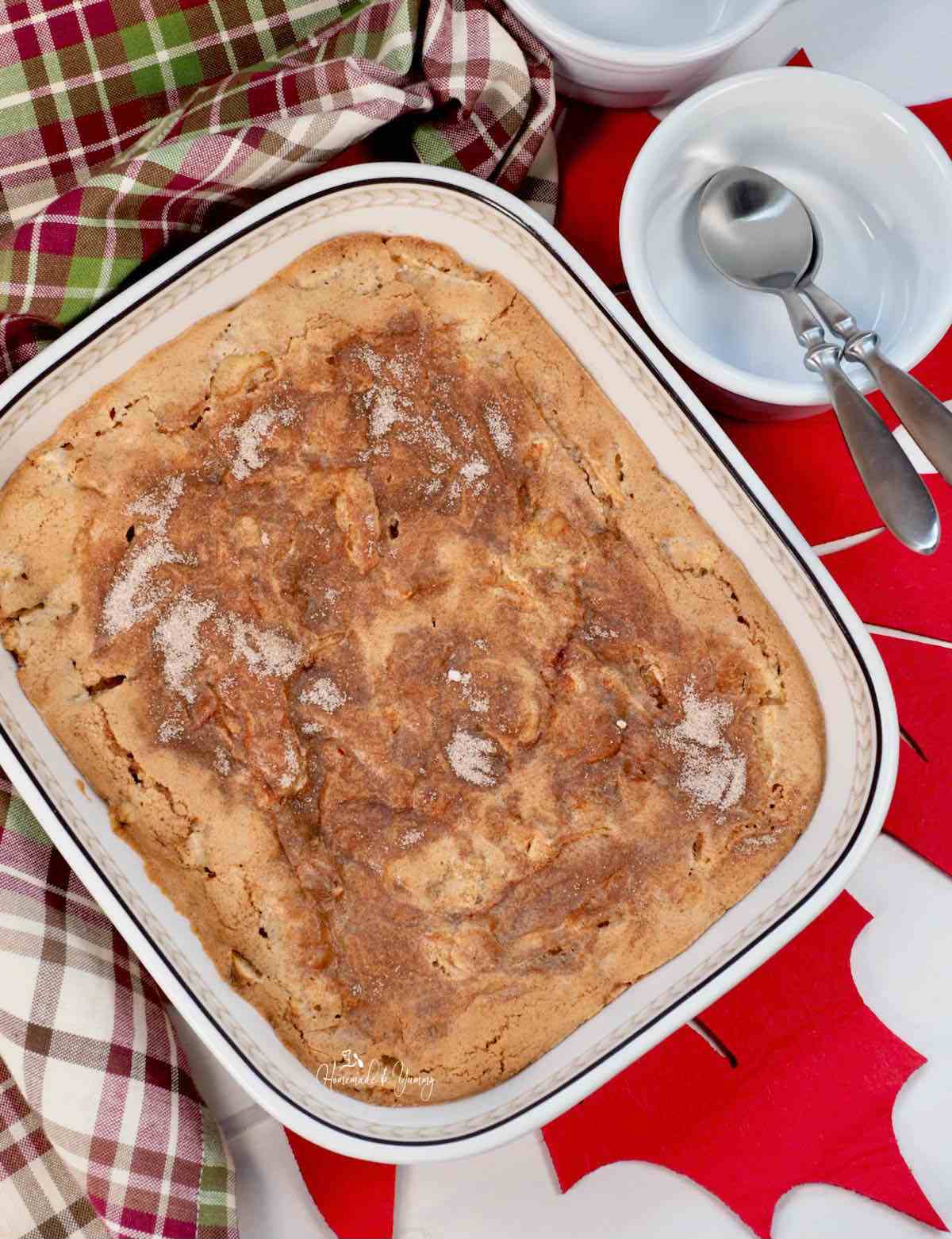 Old Fashioned Baked Apple Pudding the perfect fall dessert.
