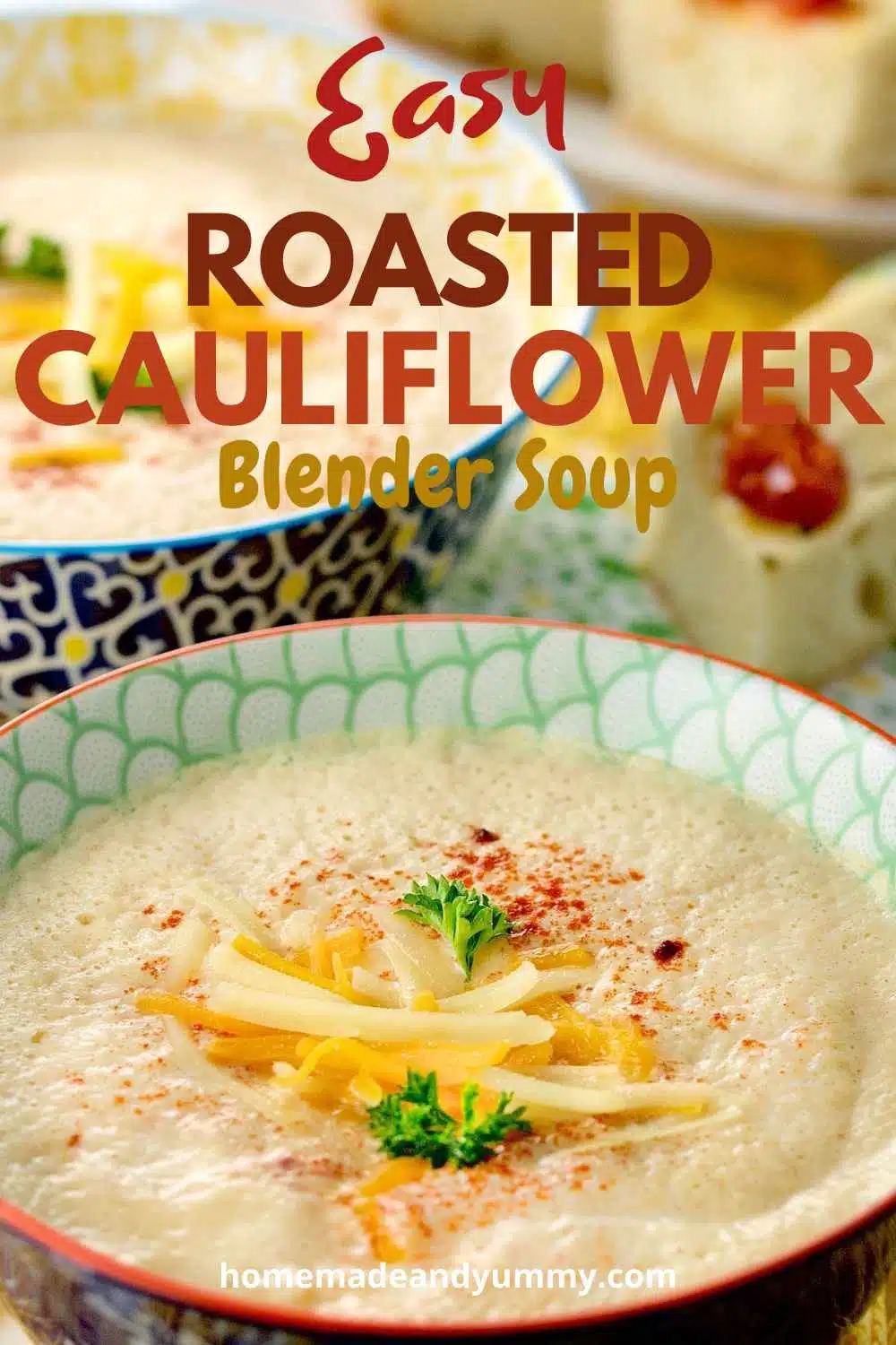 Cauliflower Blender Soup Pin