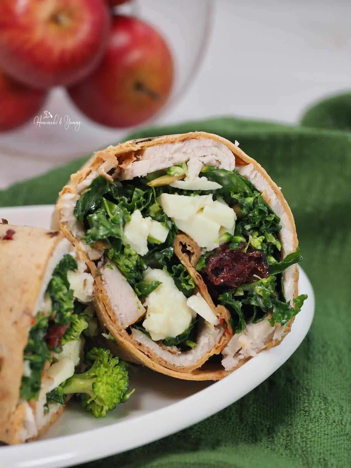 Harvest Turkey Wrap made with cheese curds.