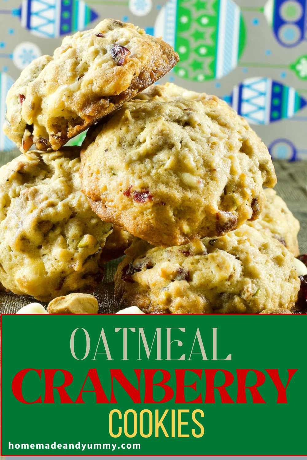 Oatmeal and Cranberry Cookies Pin