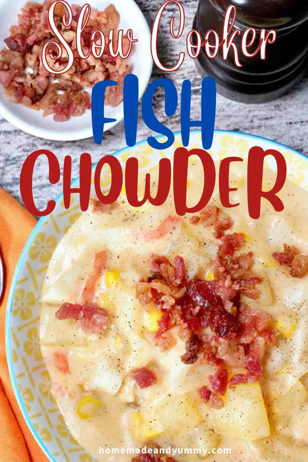 Slow Cooker Fish Chowder Pin