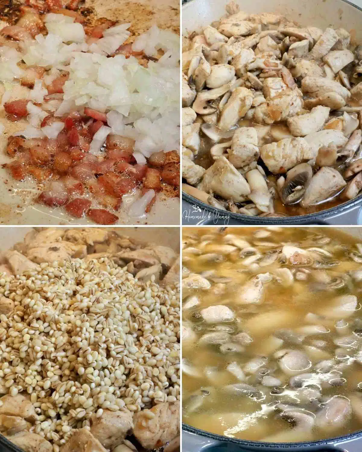 Steps involved in preparing the casserole before putting it in the oven.