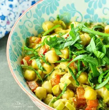 Chickpea Curry easy dinner recipe.
