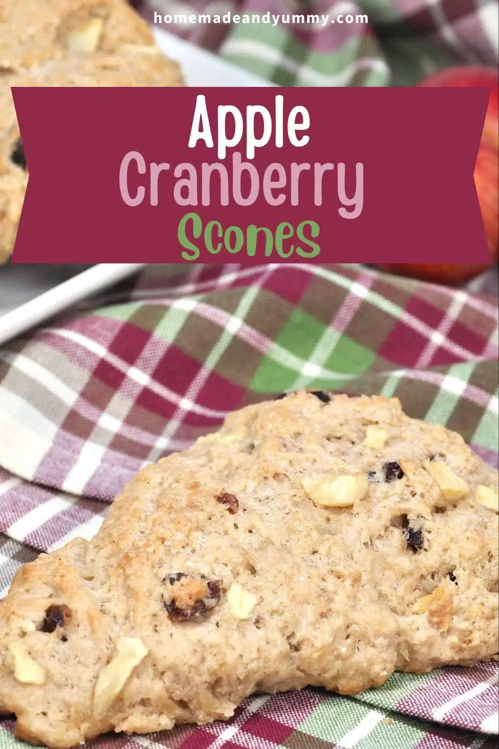 Cranberry Apple Scone for Pinterest.