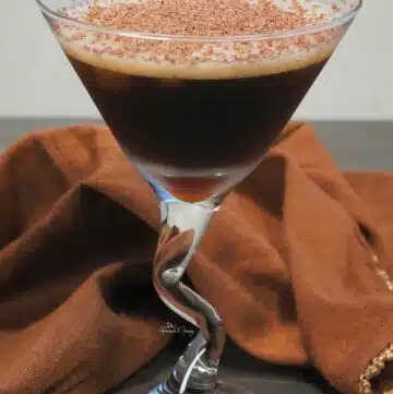 Chocolate Coffee Martini ready to drink.