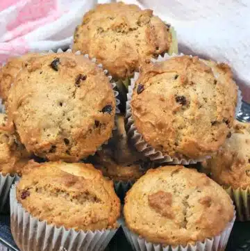 Freshly baked Cranberry Bran Muffins