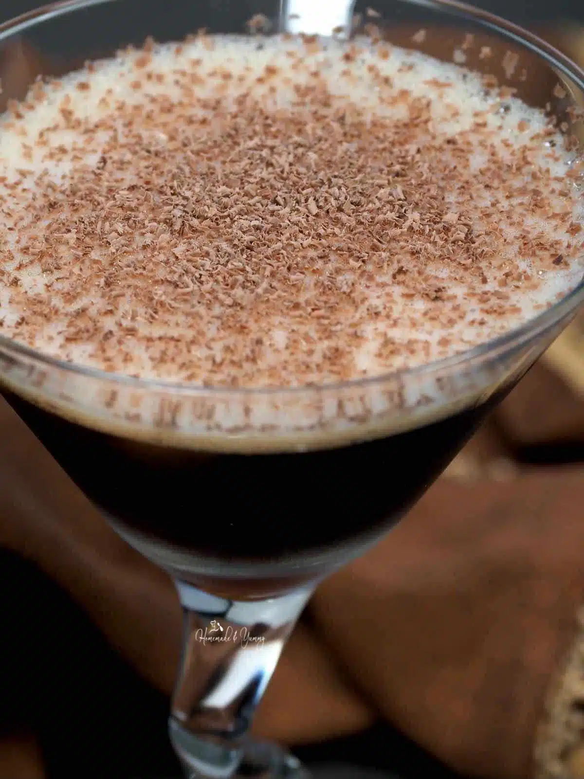 Simple coffee and chocolate martini recipe.