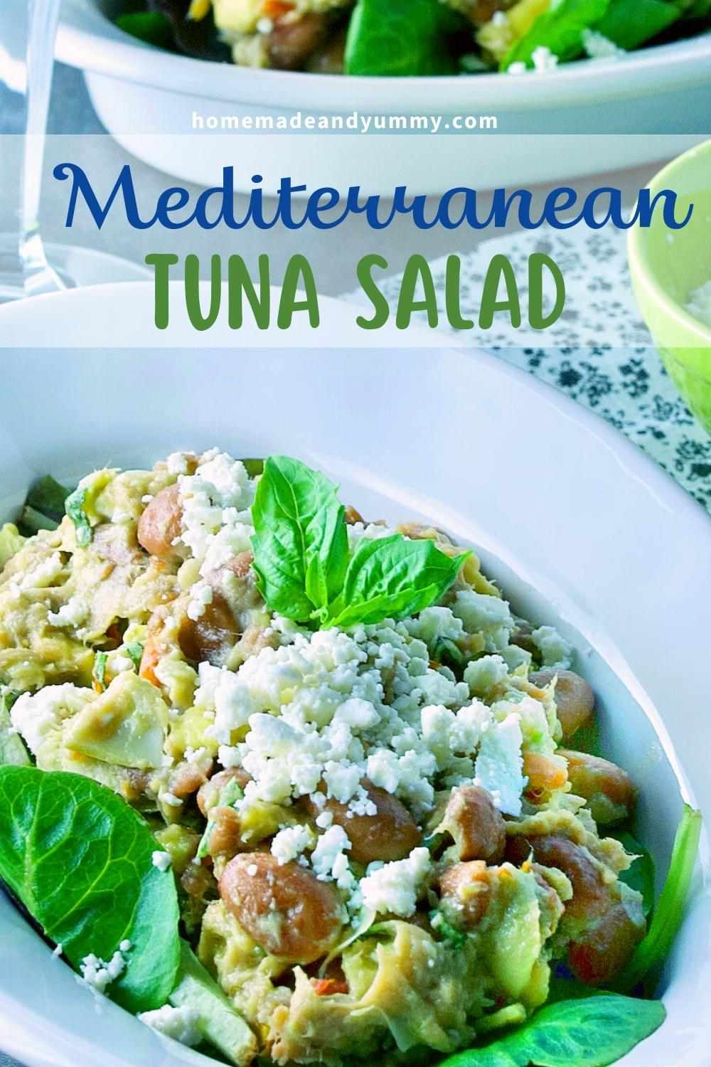 Mediterranean Tuan Salad pin.
