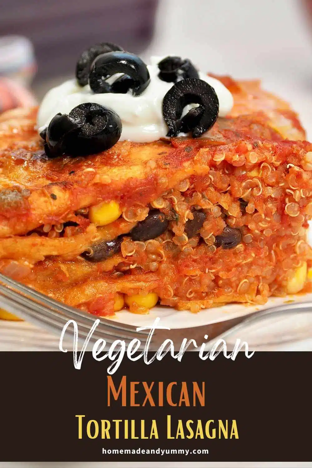 Vegetarian Mexican Lasagna pin.