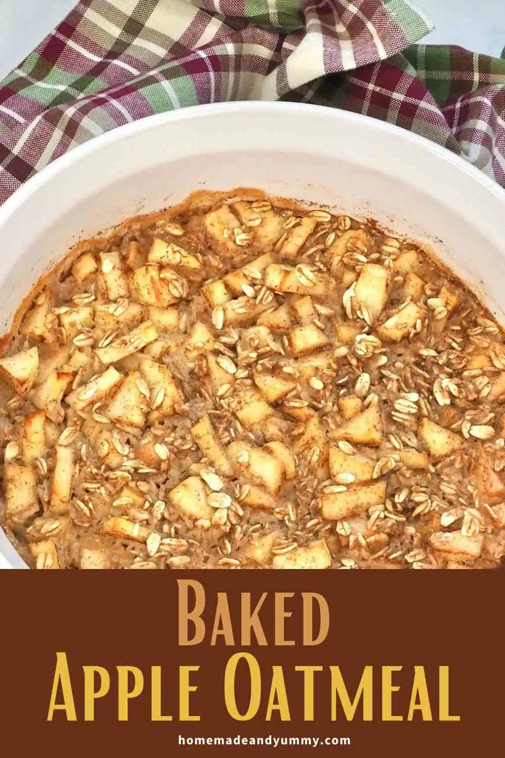 Baked Oatmeal with Apples pin.