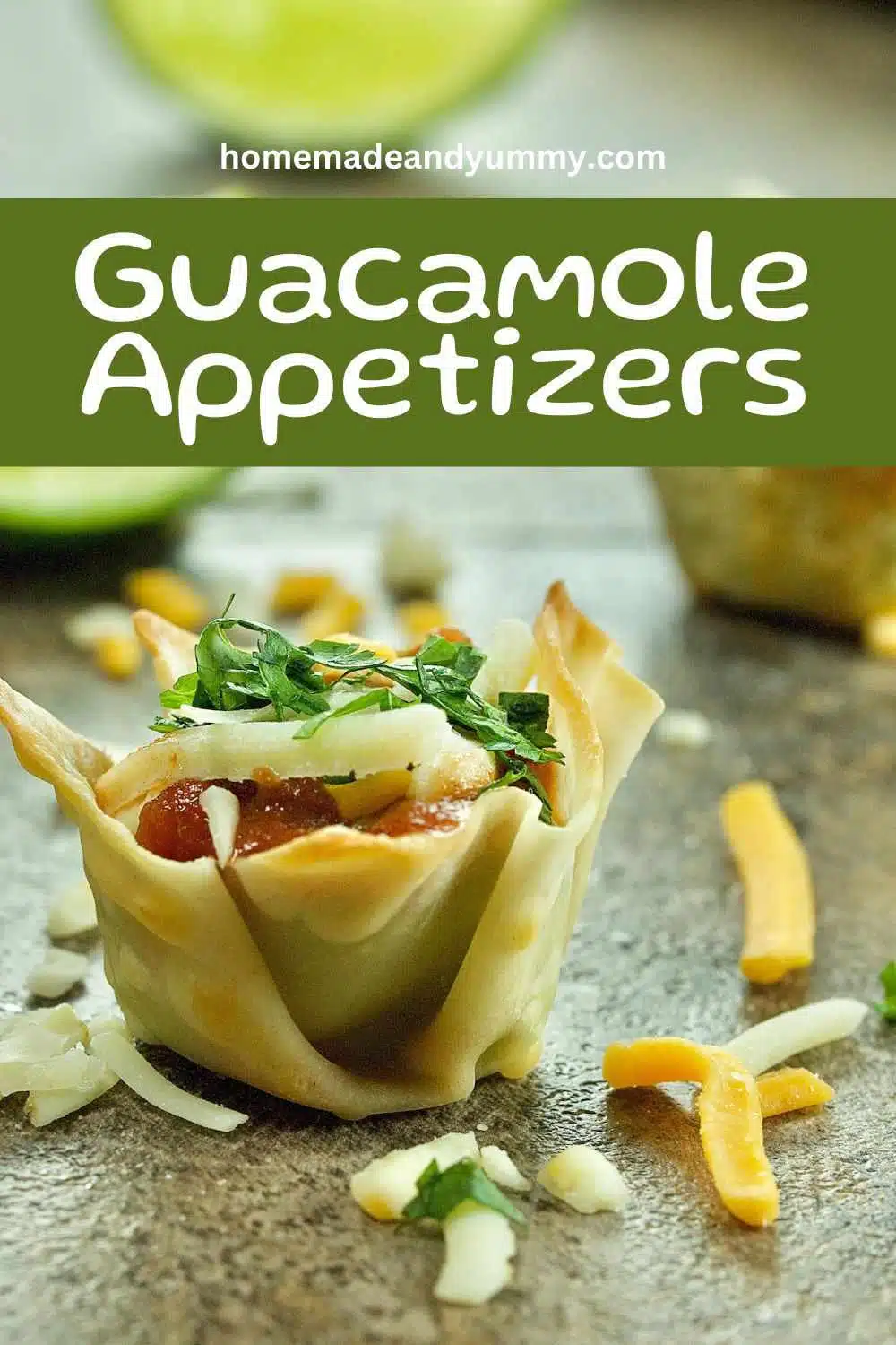 Guacamole Appetizers and party perfect.