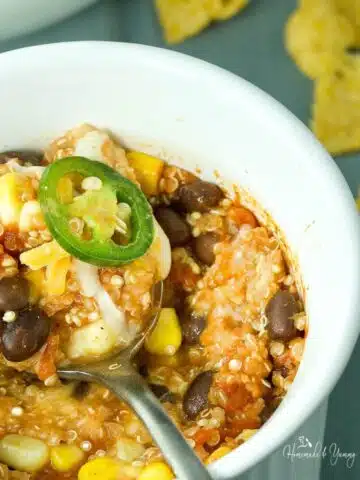 Mini Mexican quinoa individual casseroles.