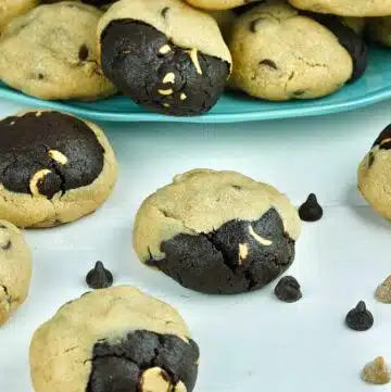 Reverse peanut butter chocolate cookies.