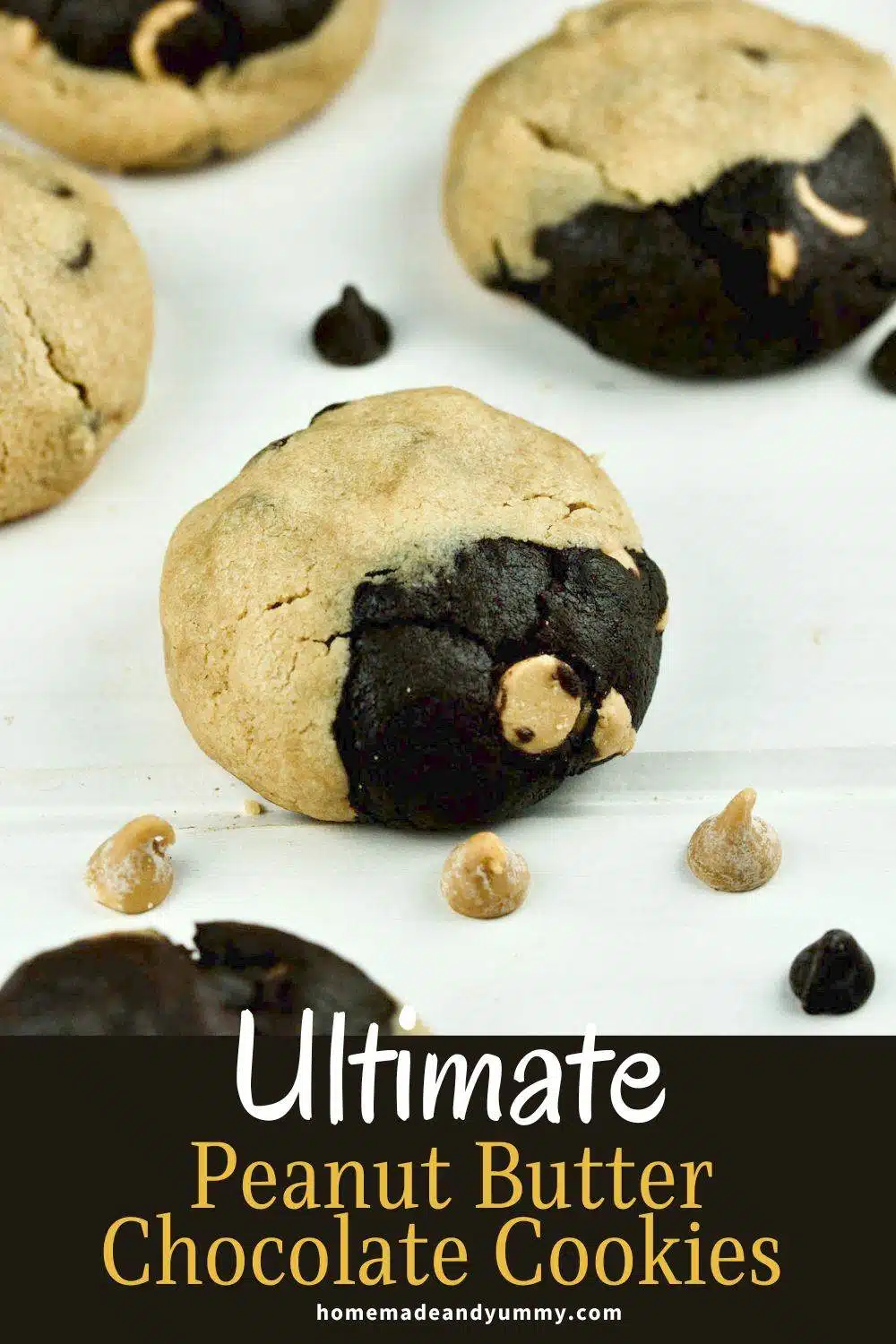 Ultimate peanut butter chocolate marble cookies.