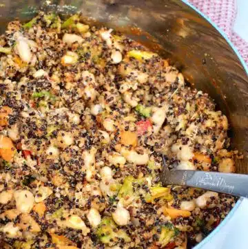 Quinoa Casserole with vegetables and beans.