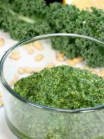 Homemade kale pesto spread.