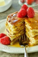 Oatmeal pancakes made with kefir.