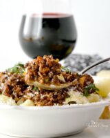 Plant-based beluga lentil pasta sauce.