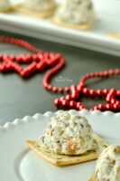 Mini lentil cream cheese balls for the holidays.