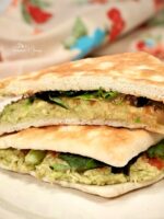 Avocado and tuna sandwich with Mexican flair.
