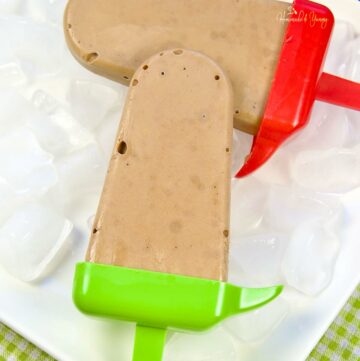 Chocolate avocado banana popsicles.