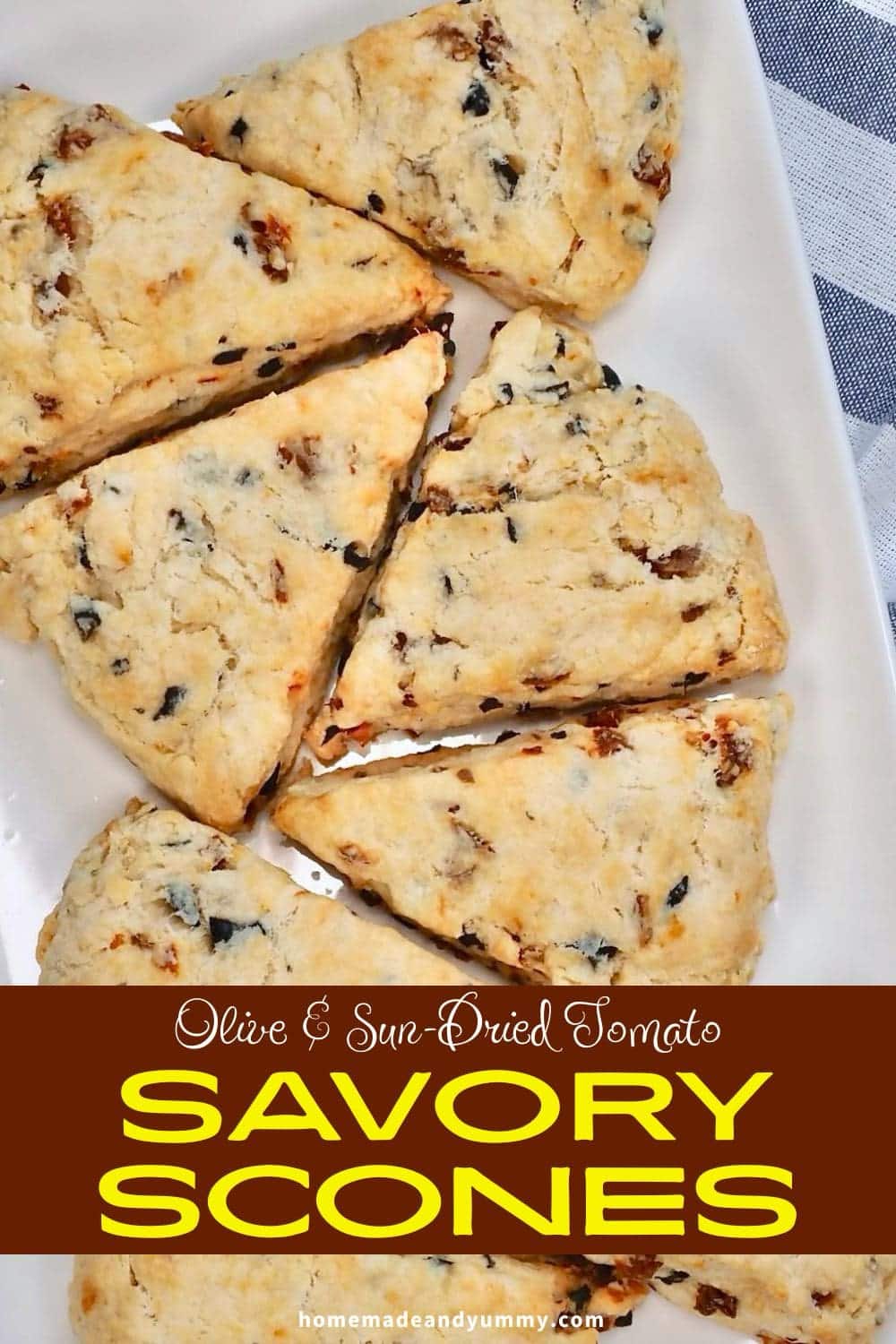 Olive and tomato scone pin image.