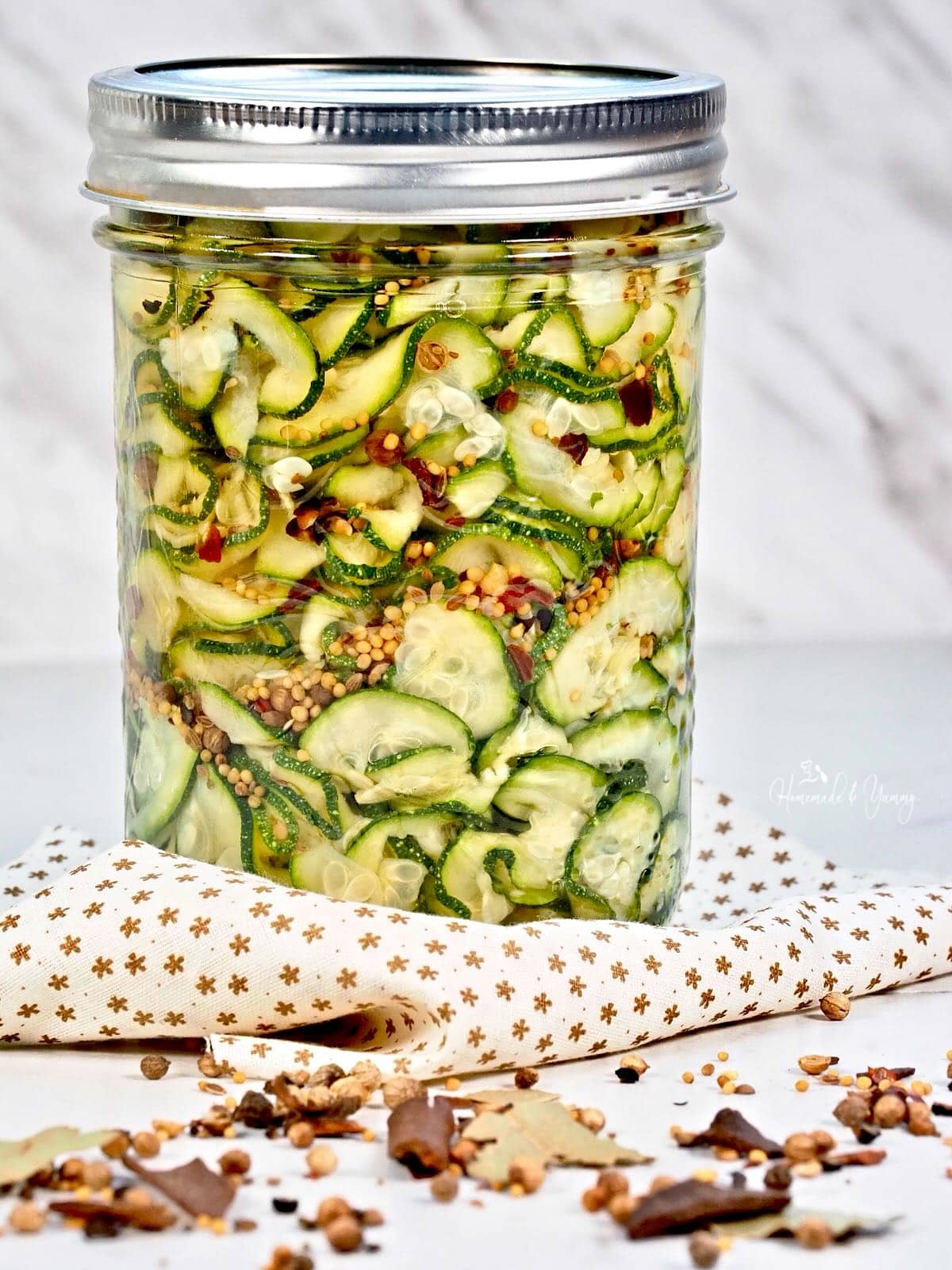 Easy pickled zucchini no canning.