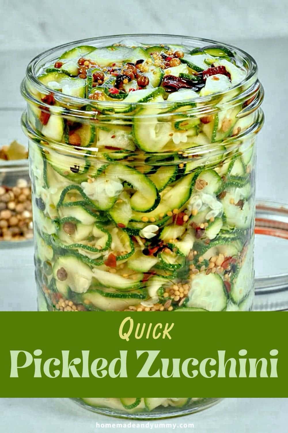 Easy pickled zucchini.