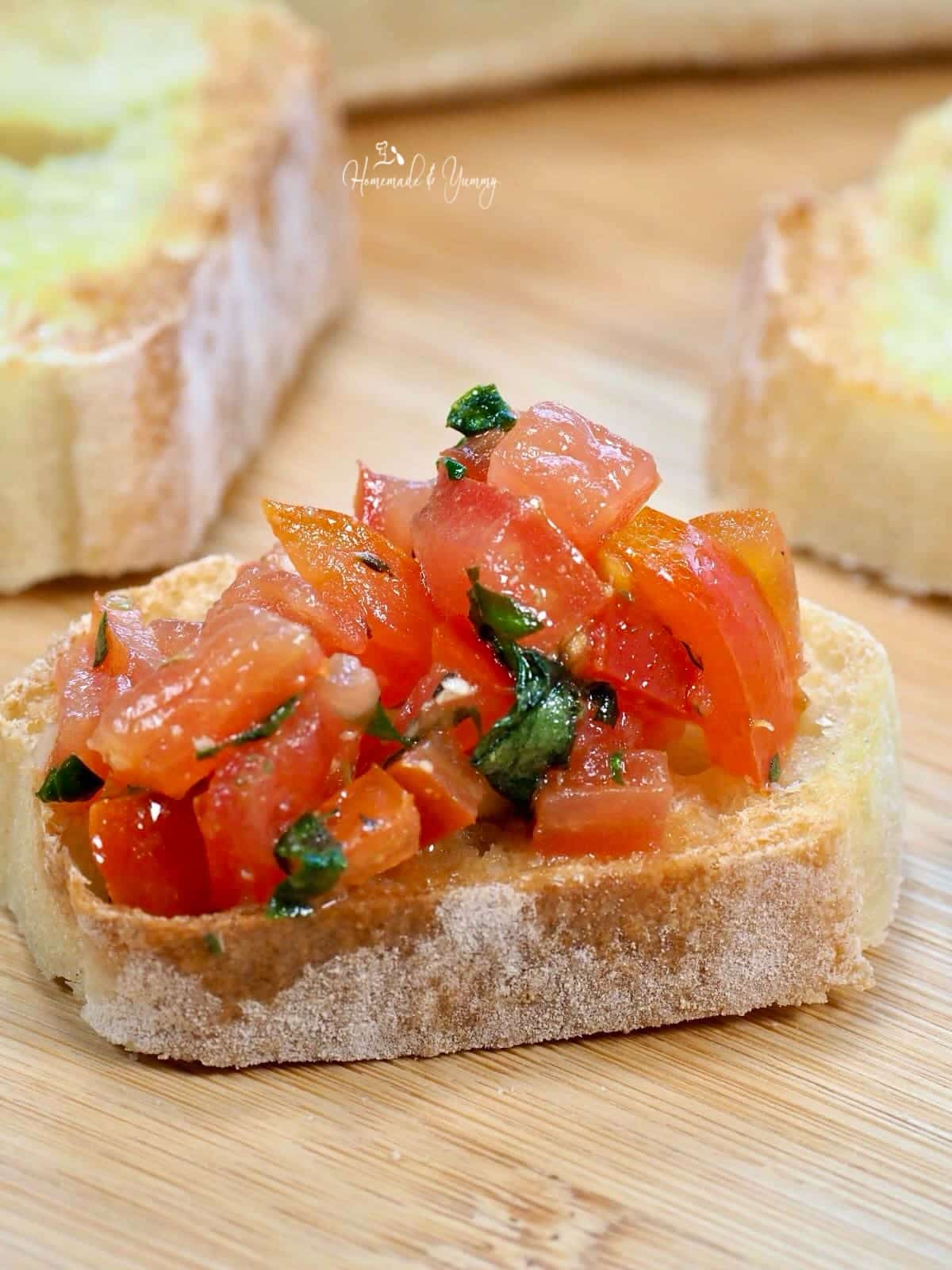 Classic Italian bruschetta recipe.