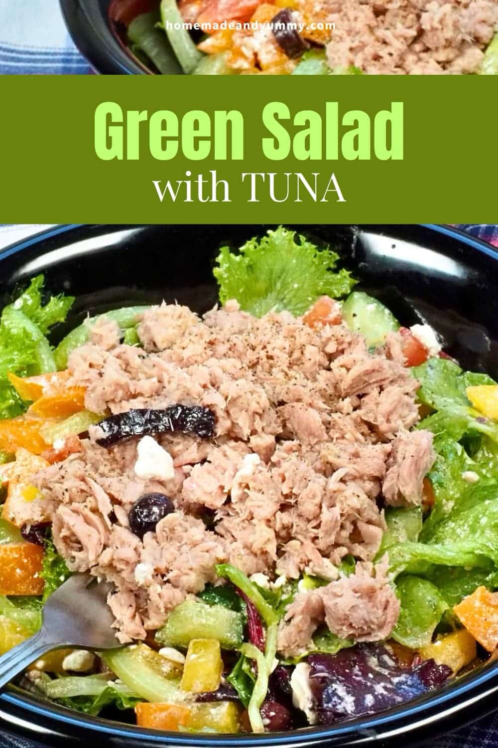 Tuna green salad for an easy meal.