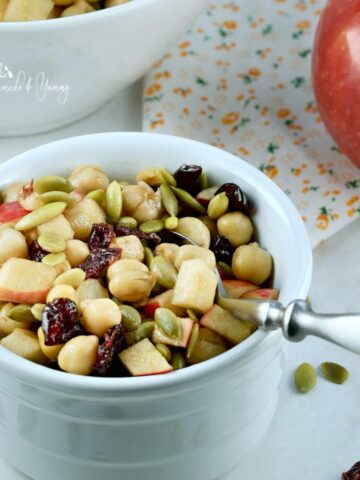 Fall inspired chickpea apple salad.